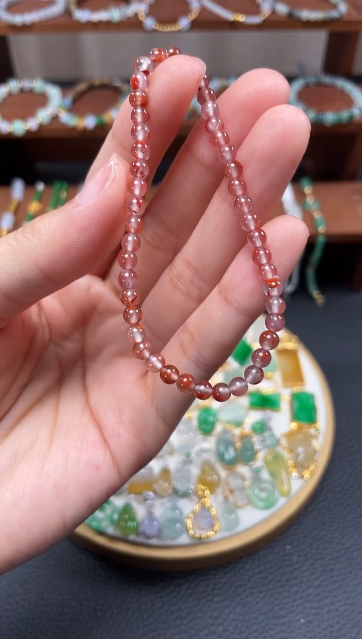 【闪购商品】南红玛瑙手串未镶嵌一个   352