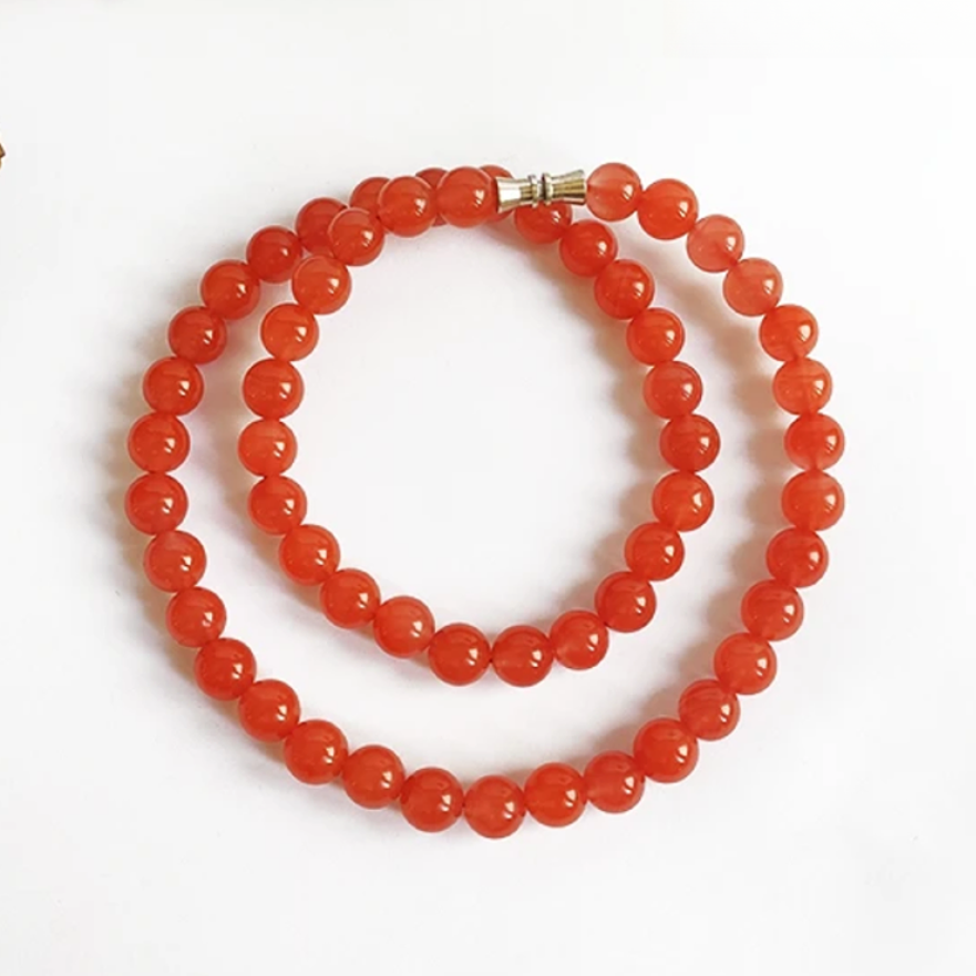 【有德玉业】-----牛血红玛瑙项链一条