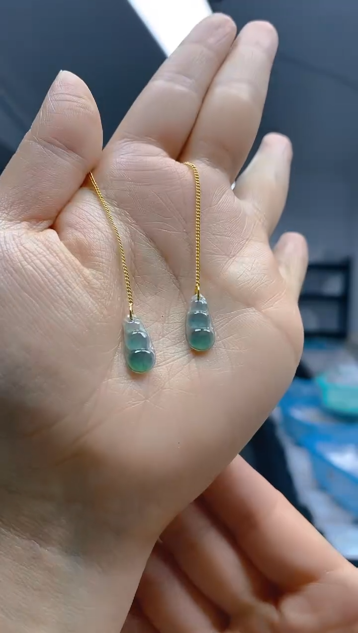 【闪购商品】翡翠耳饰合金0281翡翠耳线