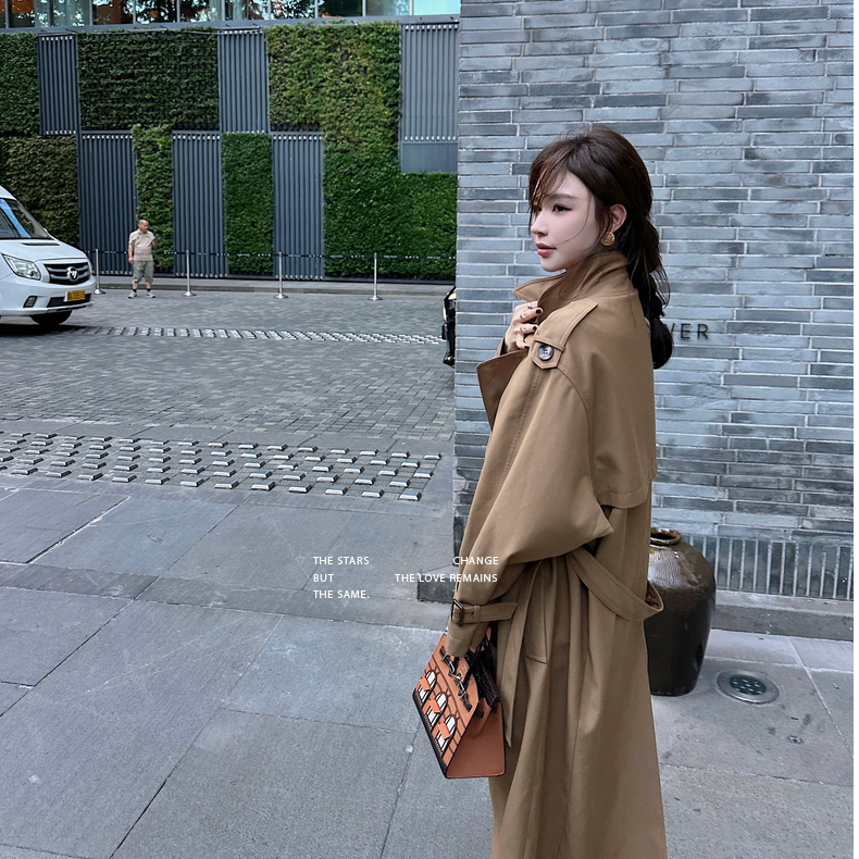 【LILYLIKES】重磅梭织斜纹 博主款大廓形法式挺括宽松长风衣