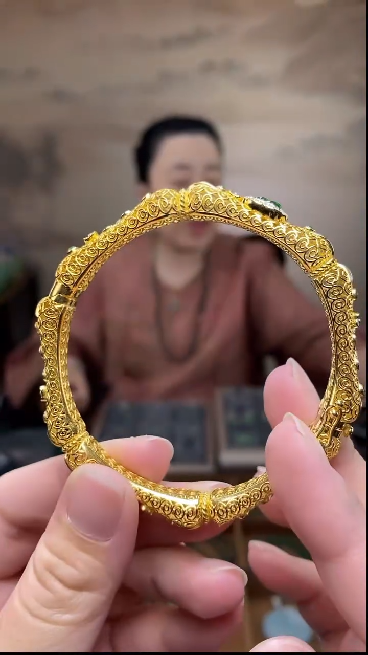 银S925镶嵌手镯翡翠SZ1092