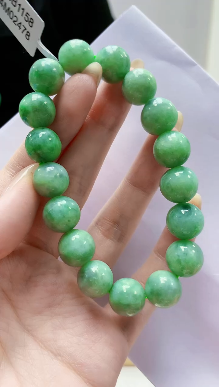 未镶嵌定制翡翠5145jw-毛货手串112