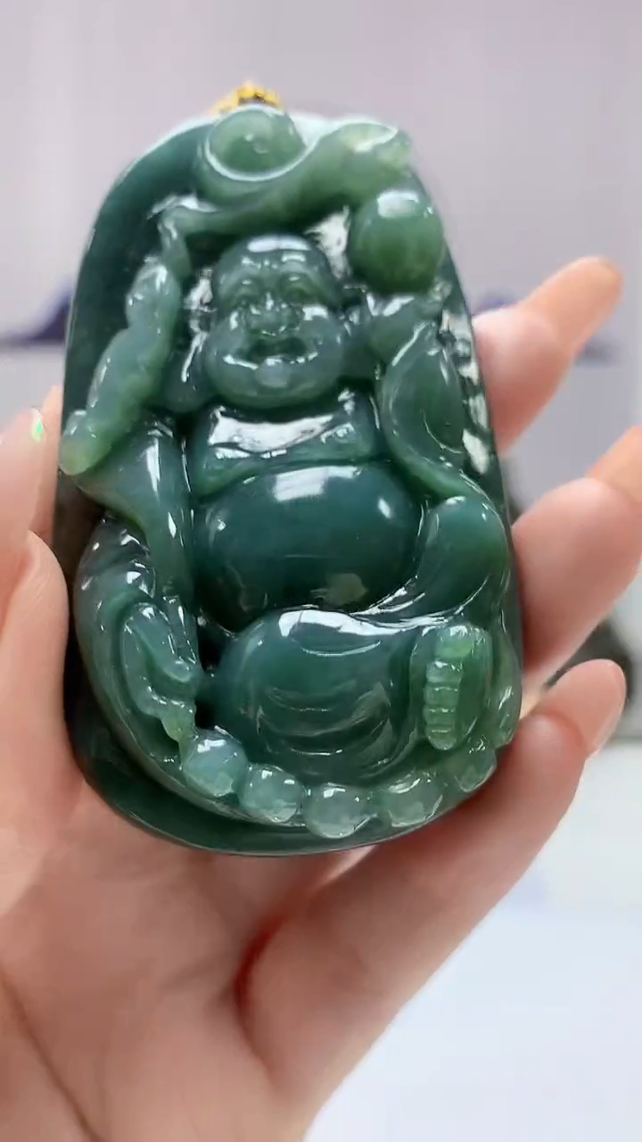 【闪购商品】定制翡翠未镶嵌5152DD-毛货挂件64