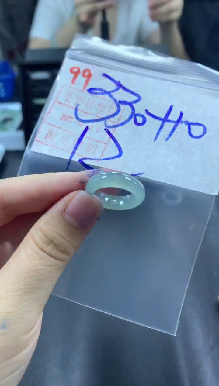 未镶嵌定制翡翠戒圈12#340毛货需精细抛光