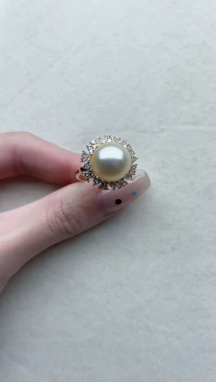 【闪购商品】海水珍珠戒指银S925镶嵌Y73