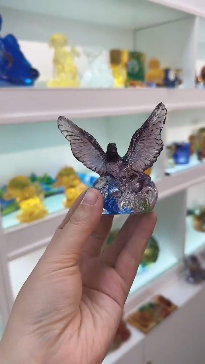 手工艺品琉璃大鹏展翅