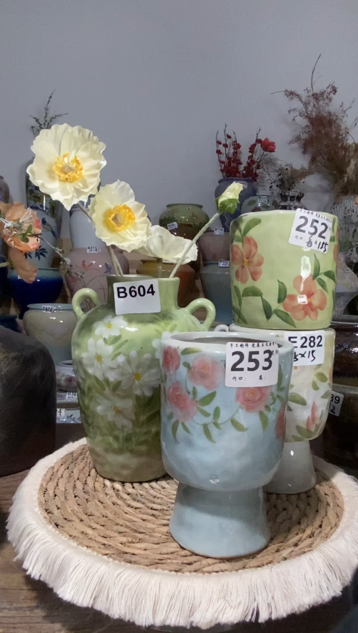 变***?景德镇瓷韵陶瓷花盆 B604 253 252 282 默认微瑕