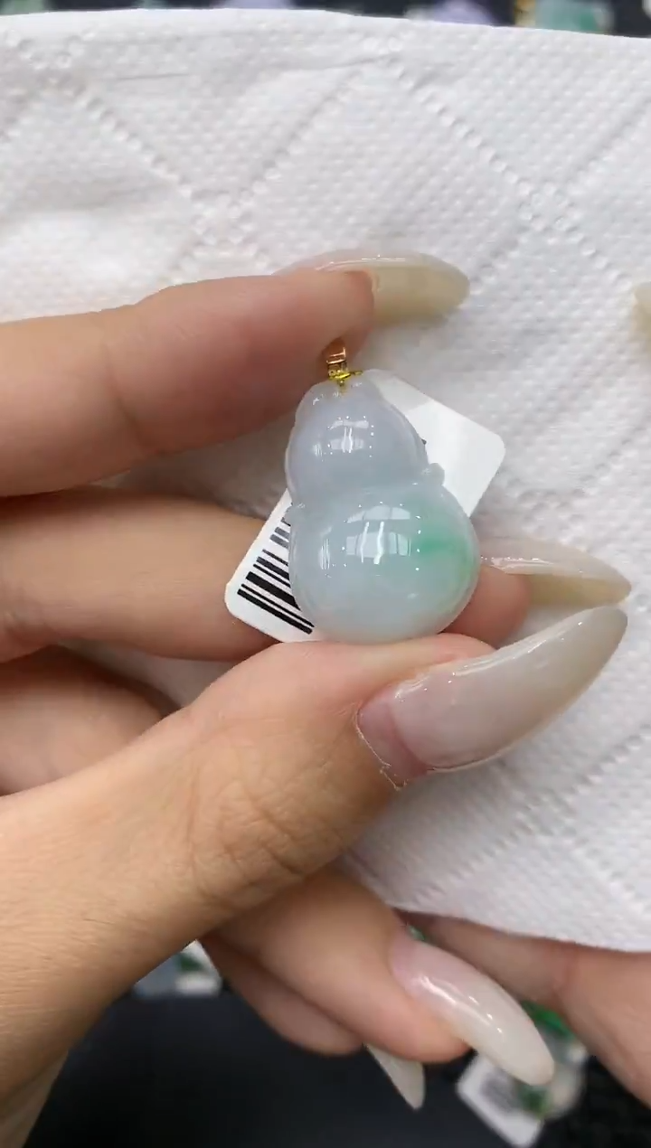 颈饰18K金镶嵌翡翠11111111111