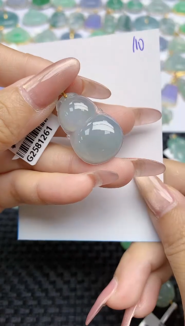 【闪购商品】翡翠颈饰18K金镶嵌天然A货翡翠 110