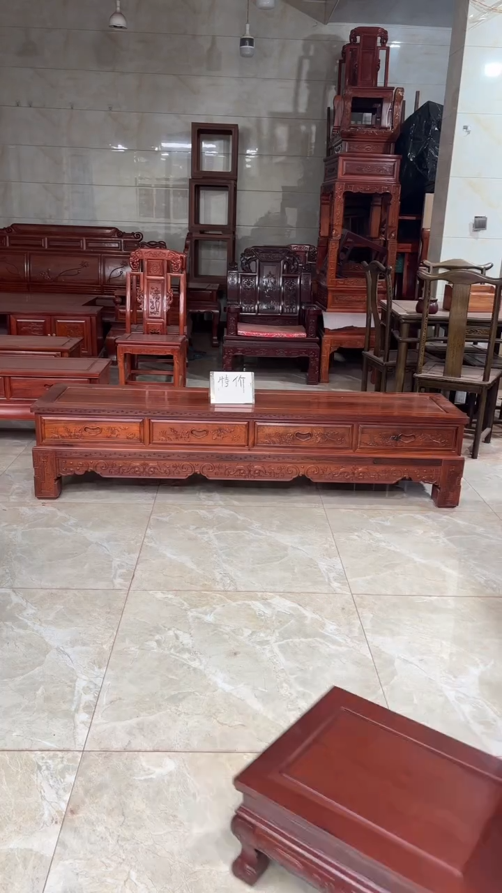 花梨木类成套家具大果紫檀2米电视柜