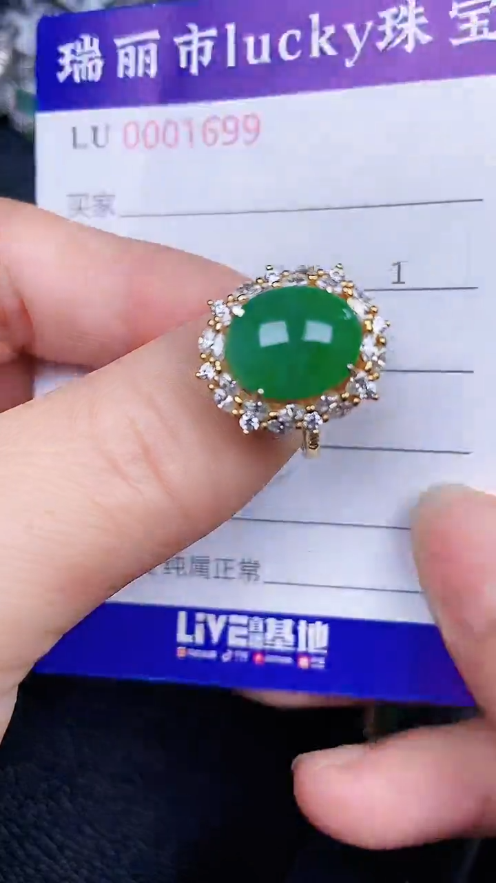 颈饰银S925镶嵌翡翠1699