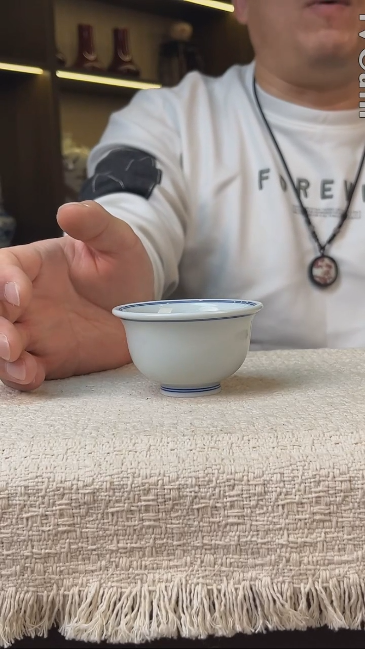 瓷片景德镇毛仔柴窑杯