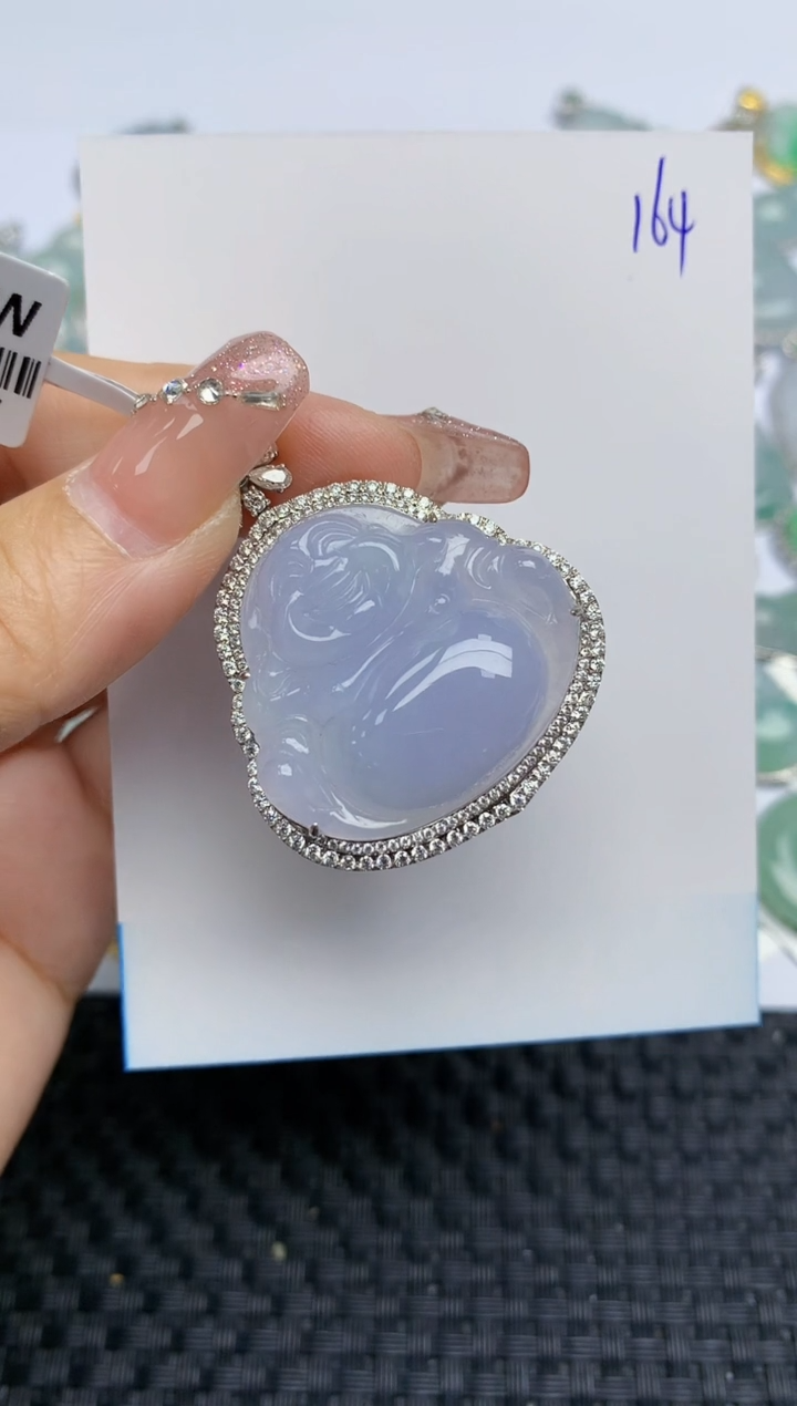 【闪购商品】翡翠颈饰18K金镶嵌天然A货翡翠 164