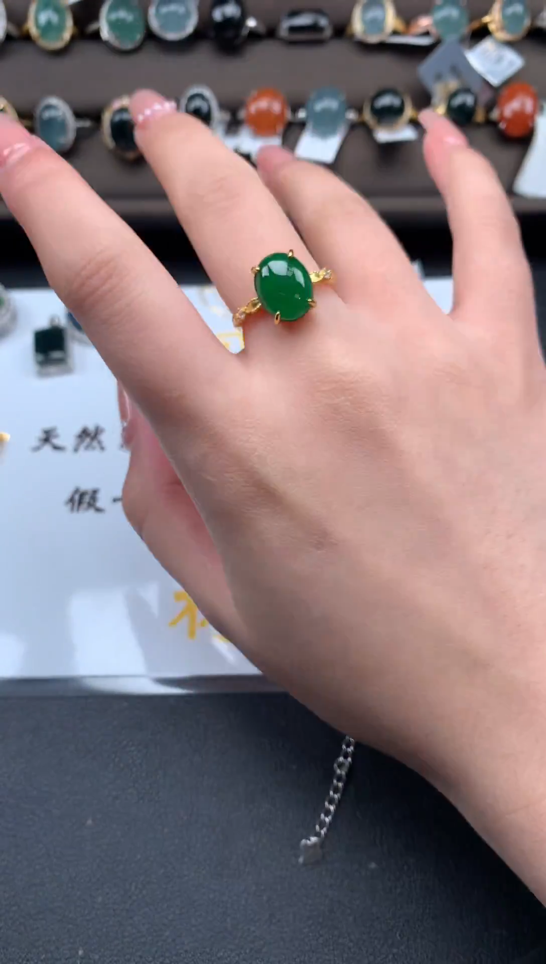 【闪购商品】翡翠戒指银S925镶嵌521141