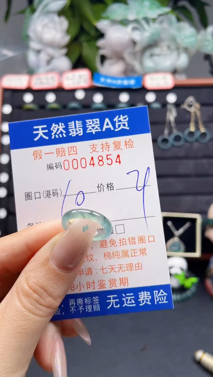 翡翠戒指未镶嵌10*4854