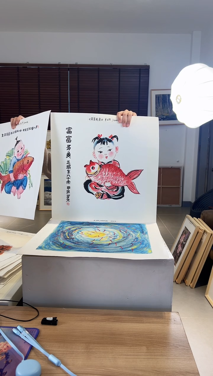 【闪购商品】版画耿玉琨限量作品亲签盖章版画S