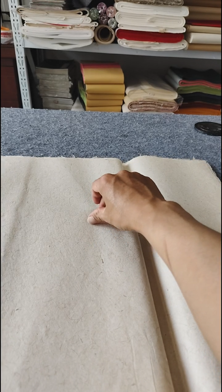 六尺对开纯手工皮麻纸25张半生熟