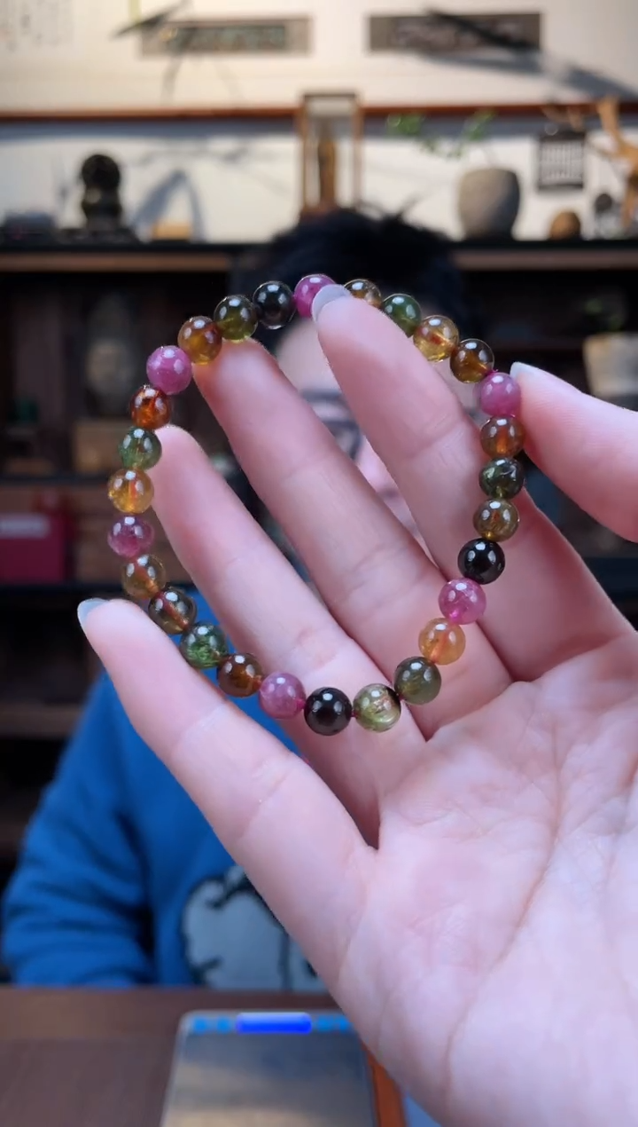 【闪购商品】碧玺手串未镶嵌01碧玺手串ZD多样性发一