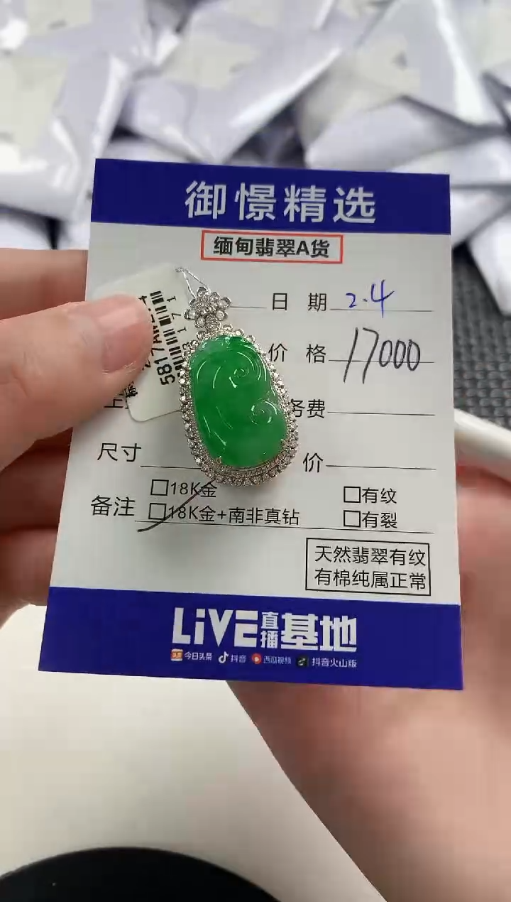 【闪购商品】翡翠颈饰18K金镶嵌89              