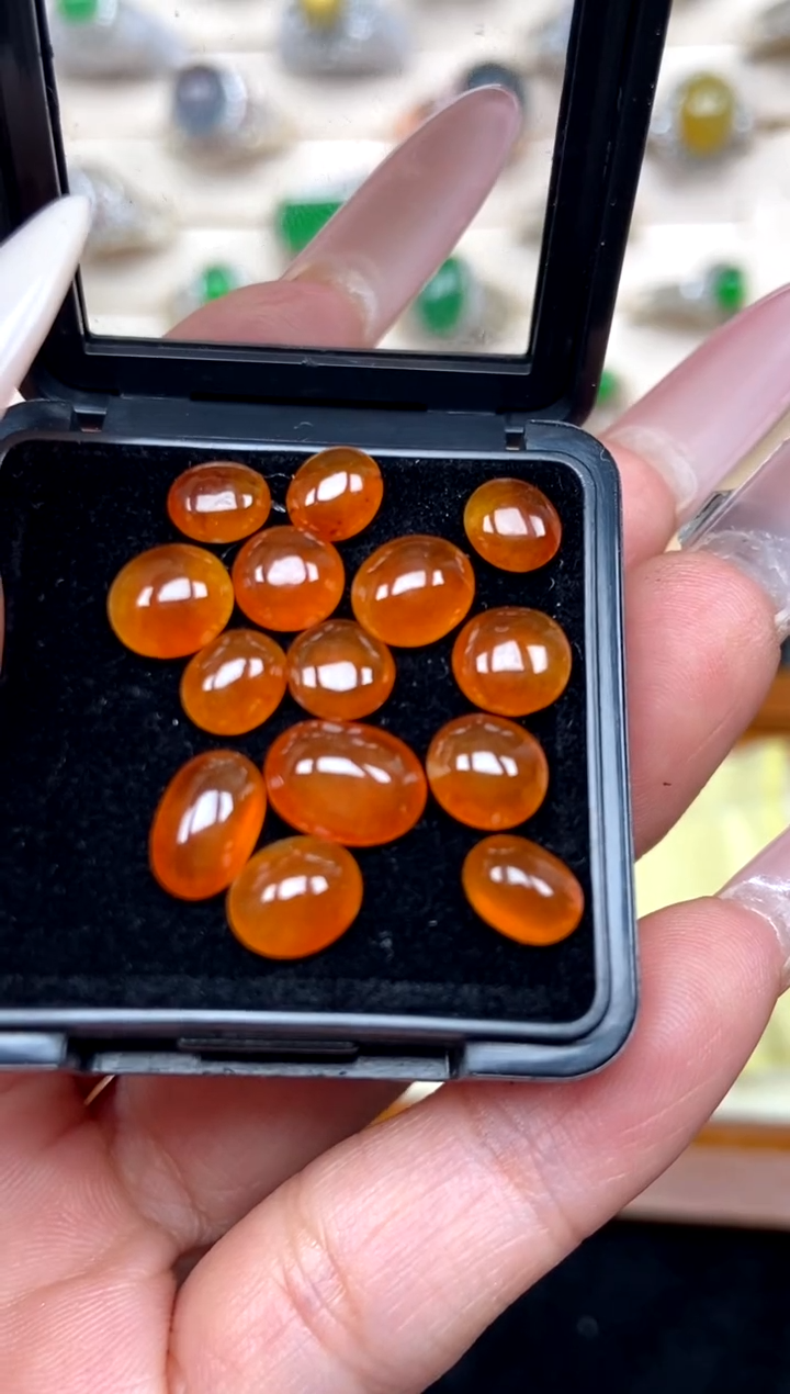 未镶嵌定制翡翠15天然缅甸A货翡翠蛋面