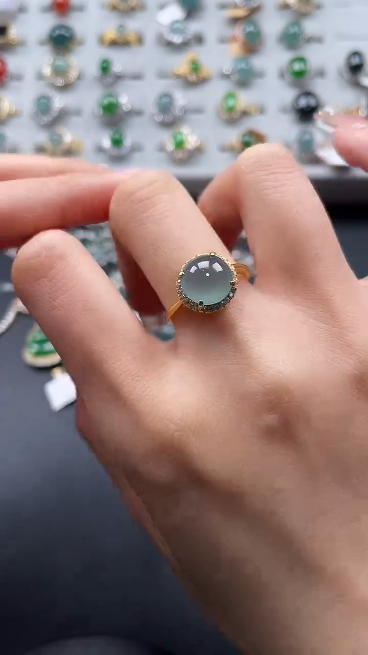 【闪购商品】翡翠戒指银S925镶嵌65765875