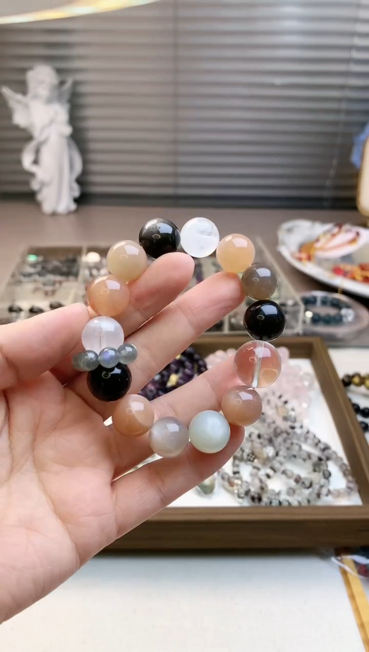 【闪购商品】水晶珠宝半成品未镶嵌骨干月光白水单圈