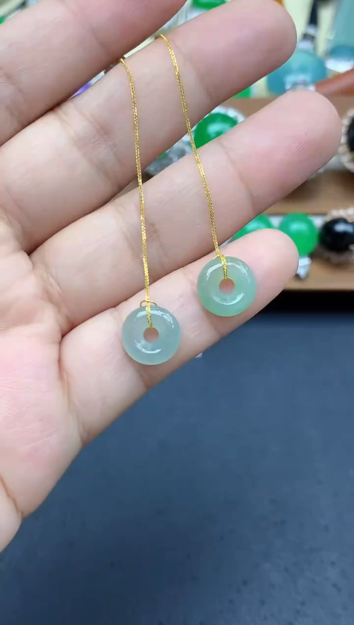 颈饰18K金镶嵌翡翠200-中国好珍宝