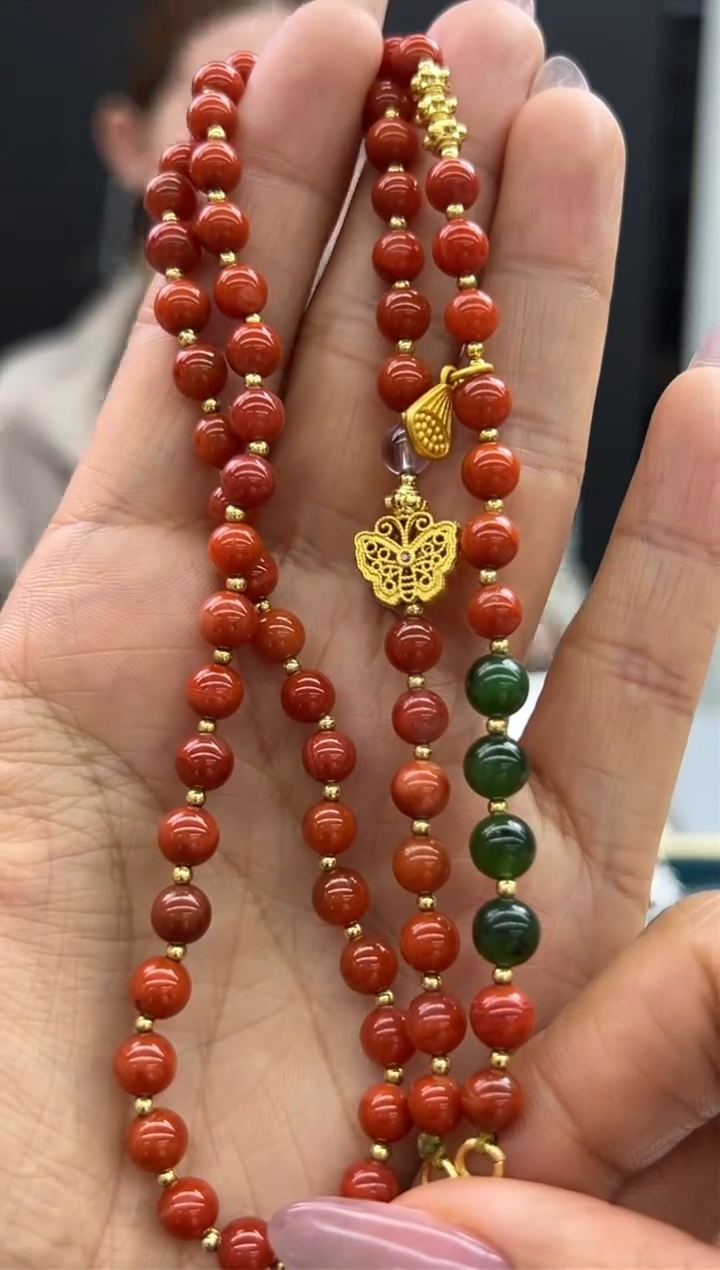 【闪购商品】南红玛瑙颈饰未镶嵌770秒拍号