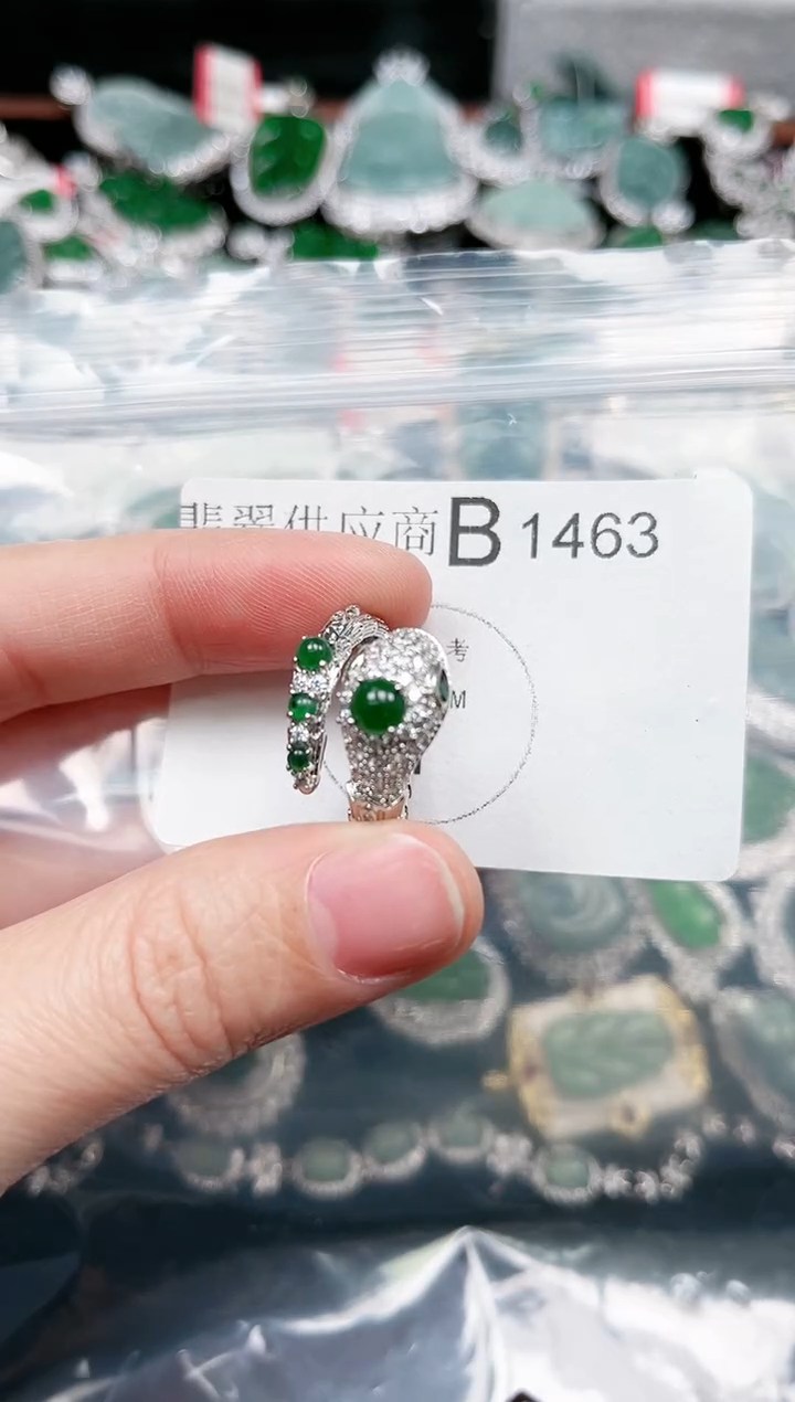 【闪购商品】翡翠颈饰未镶嵌1463赠皮绳