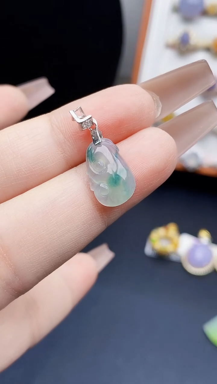 银S925镶嵌戒指翡翠0088