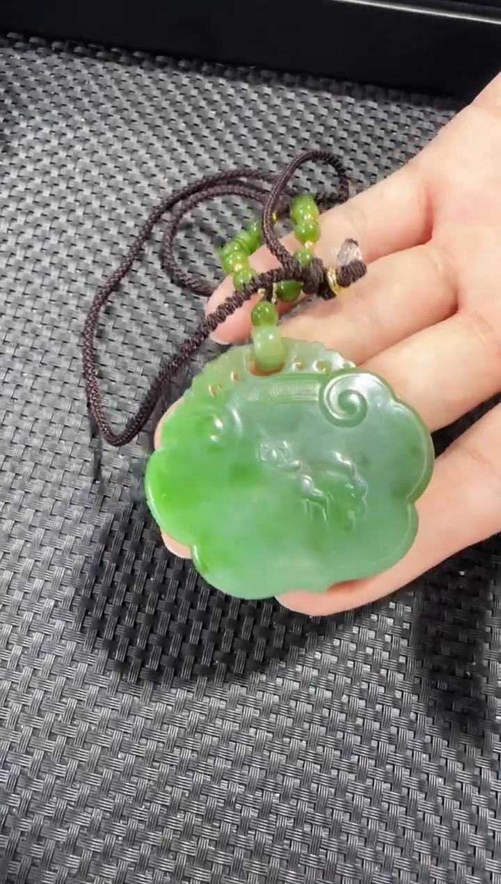 【闪购商品】和田玉（碧玉）吊坠未镶嵌如意锁