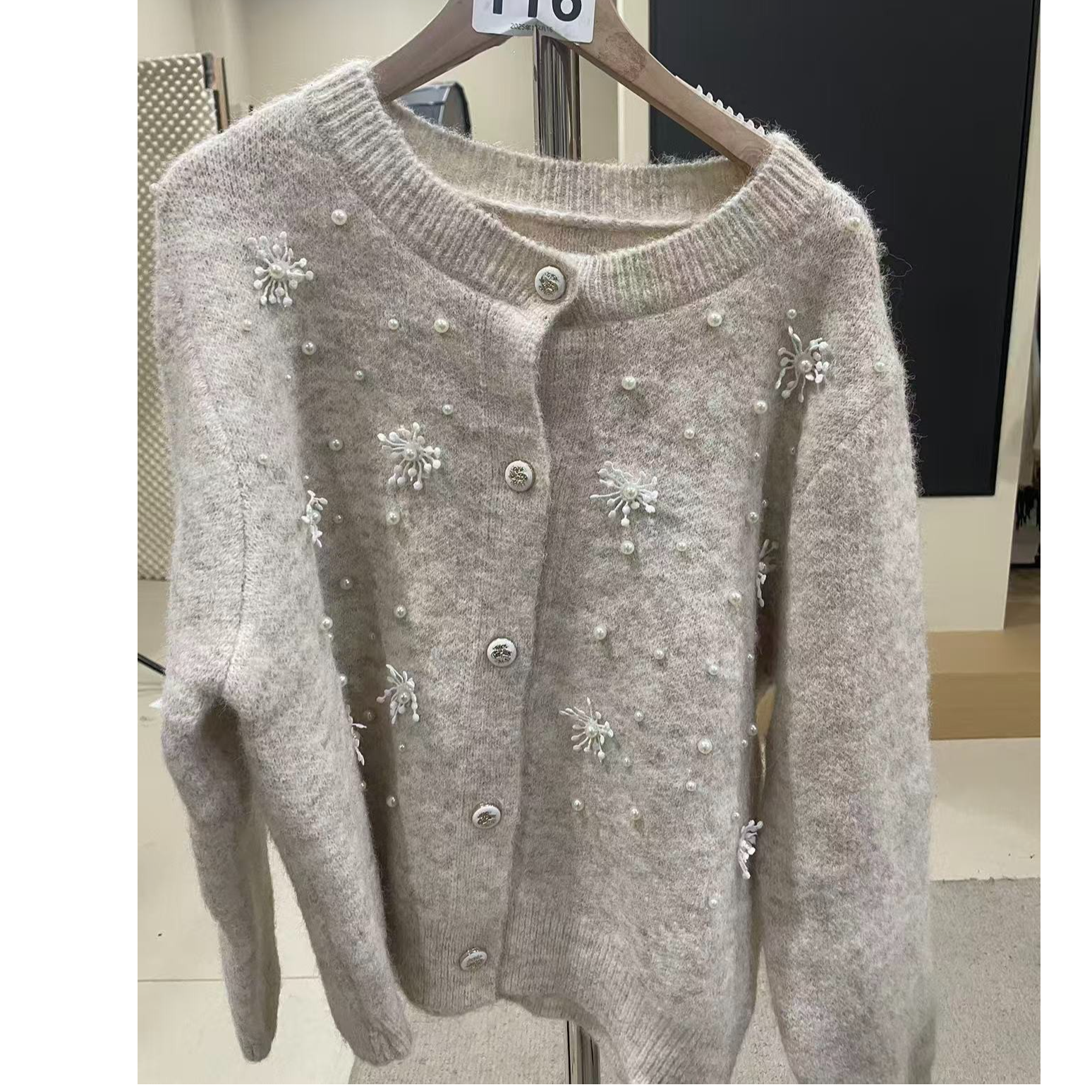 QY9380 燕麦 秋冬常规款百搭气质秋季毛针织女装