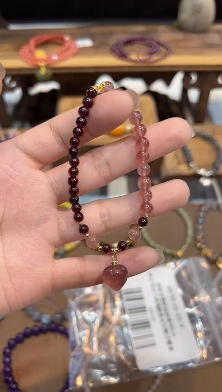 【闪购商品】石榴石手链未镶嵌手饰@@