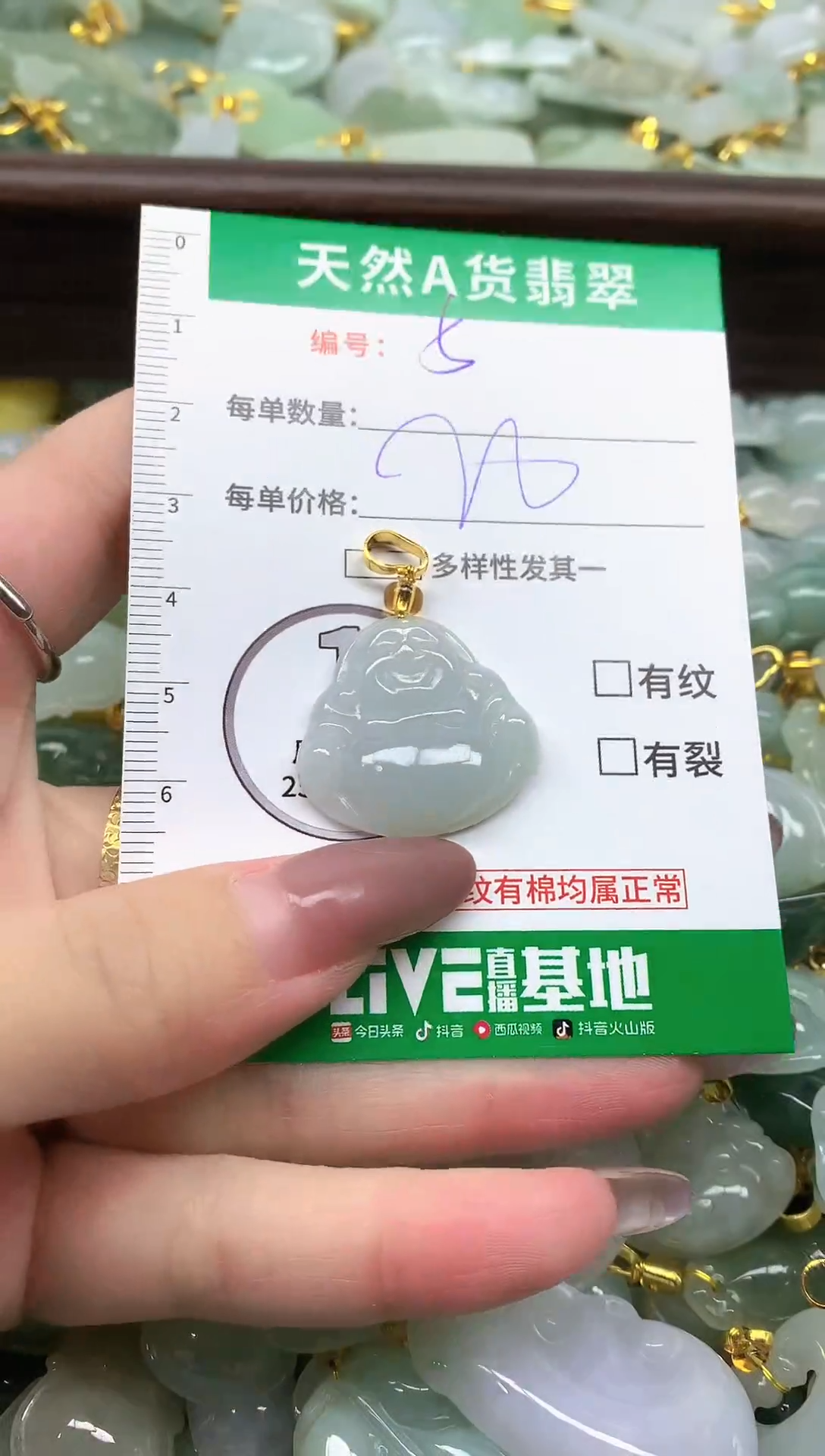 颈饰未镶嵌翡翠纯天然缅甸A货翡翠-5
