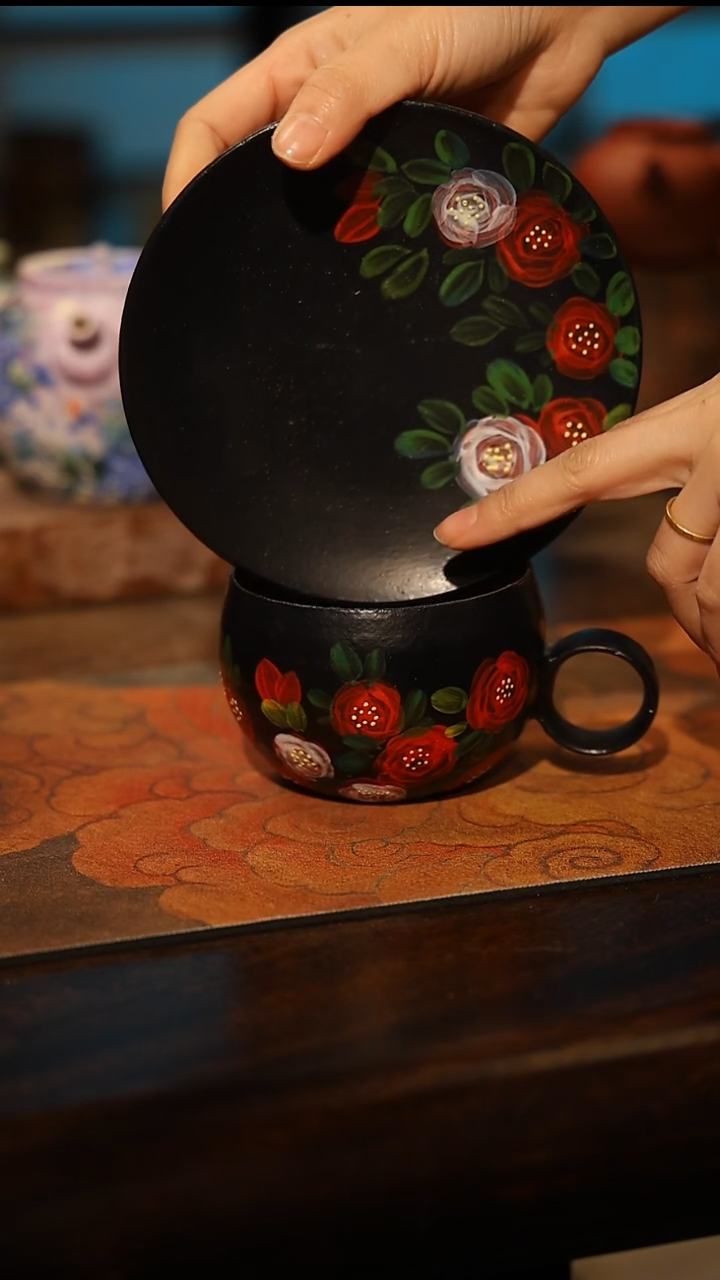 陶瓷景德镇高温釉下彩手工手绘款式@A0145@