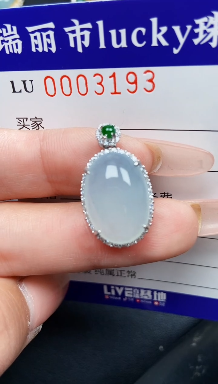 【闪购商品】翡翠颈饰银S925镶嵌3193