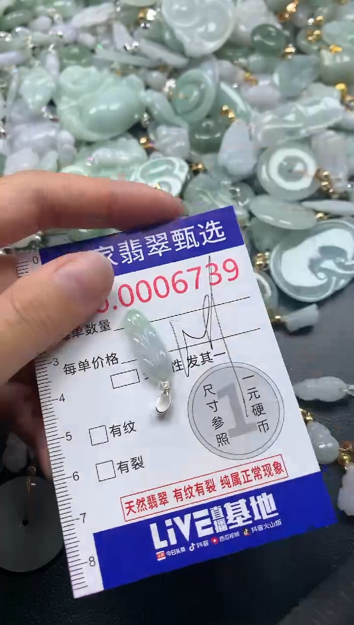 吊坠(不含链)未镶嵌翡翠6739