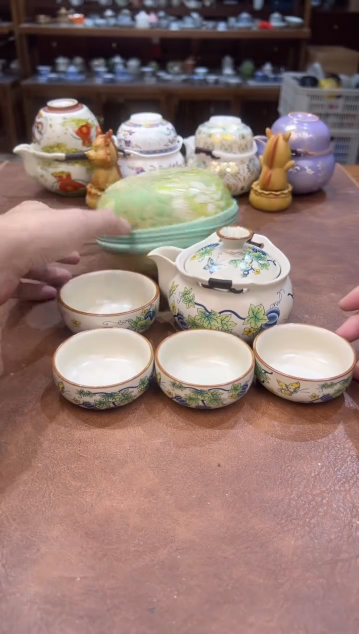 真的很便宜会开片的旅行茶具