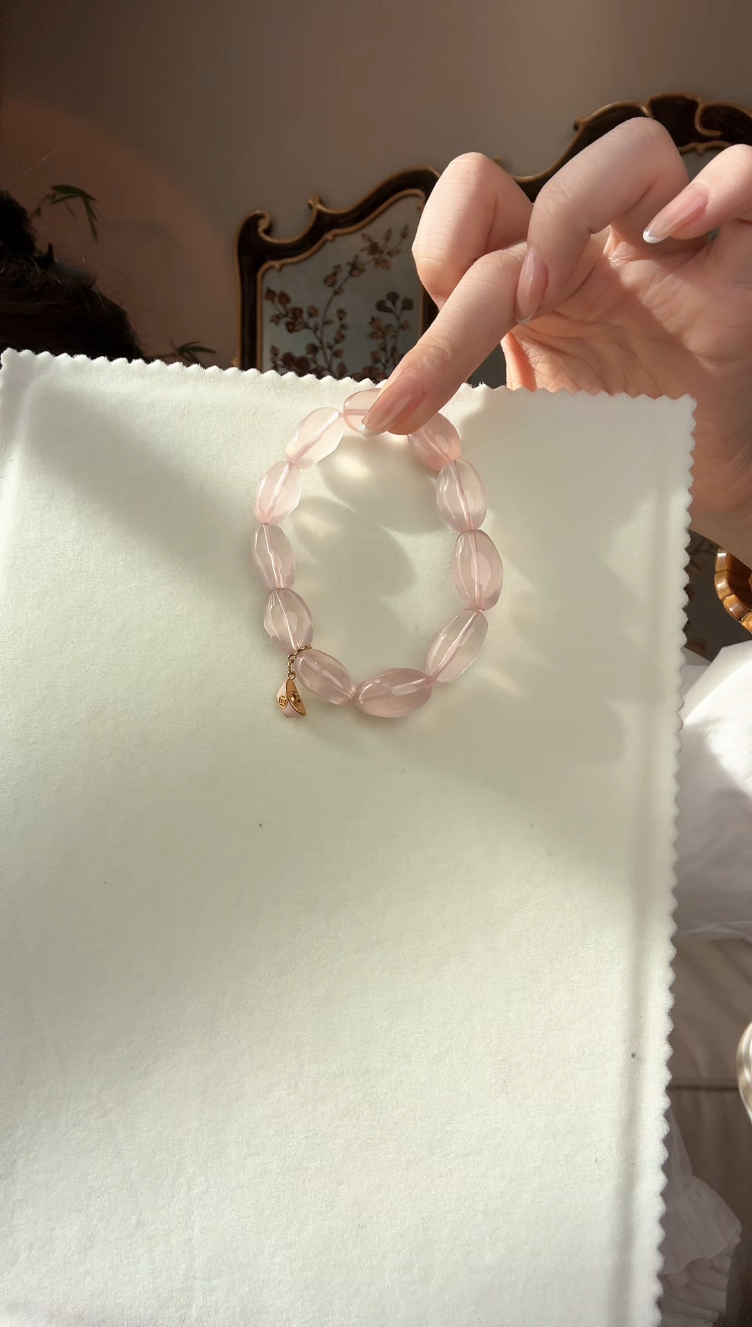 【闪购商品】水晶手链未镶嵌随型粉晶手串