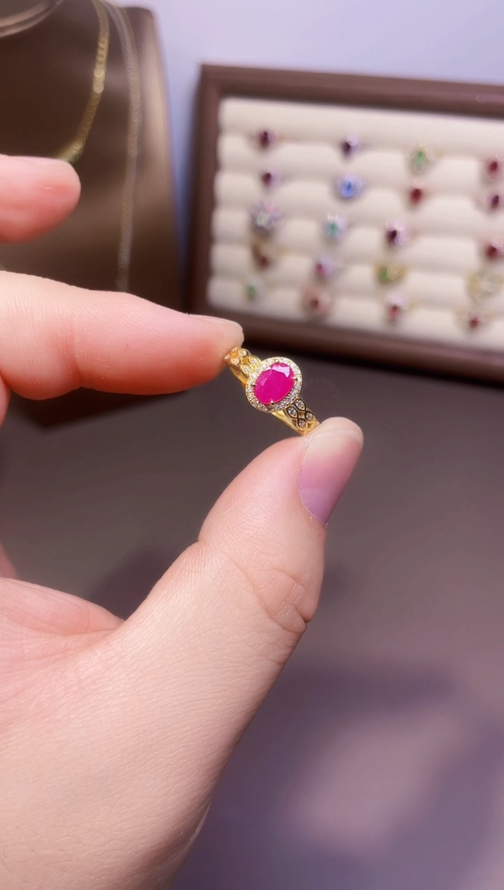 【闪购商品】红宝石戒指银S925镶嵌1