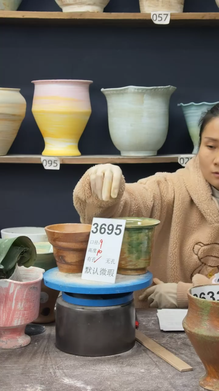 景德镇花盆默认微瑕3695