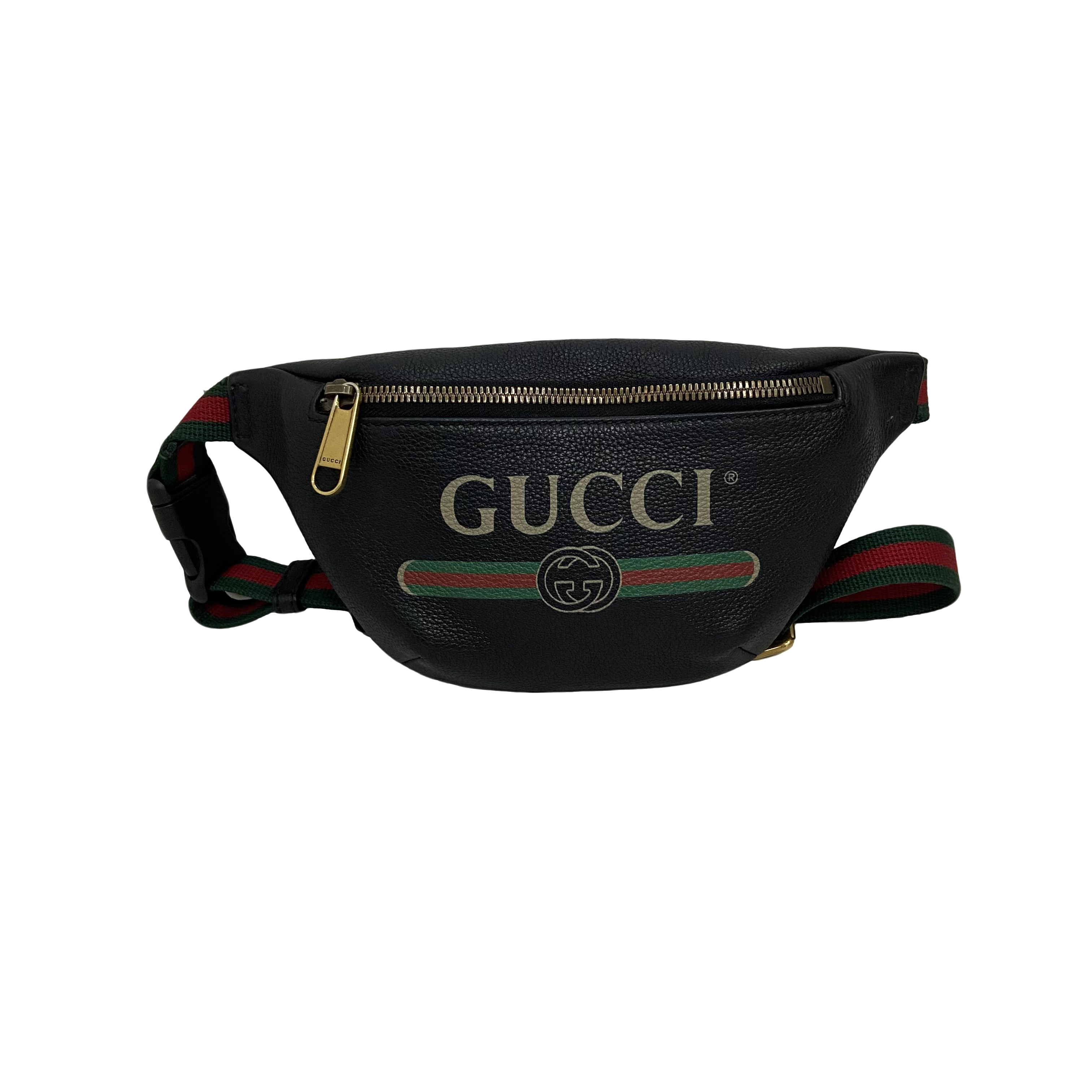 95新 GUCCI/古驰 男士休闲时尚百搭全皮黑色小号胸包/14