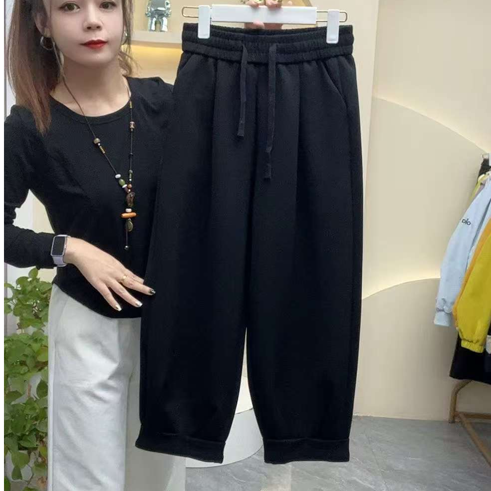 秋款显瘦百搭休闲奶奶裤26078