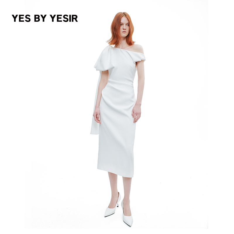 YESBYYESIR叶谦设计师品牌单件飘带连衣裙