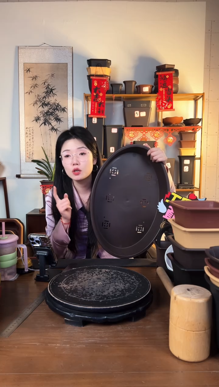 【闪购商品】树脂 50*36*7.5浅椭圆盆无孔2只