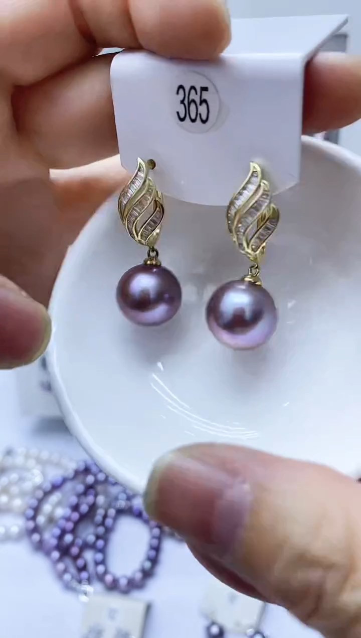 【闪购商品】淡水珍珠耳饰银S925镶嵌365