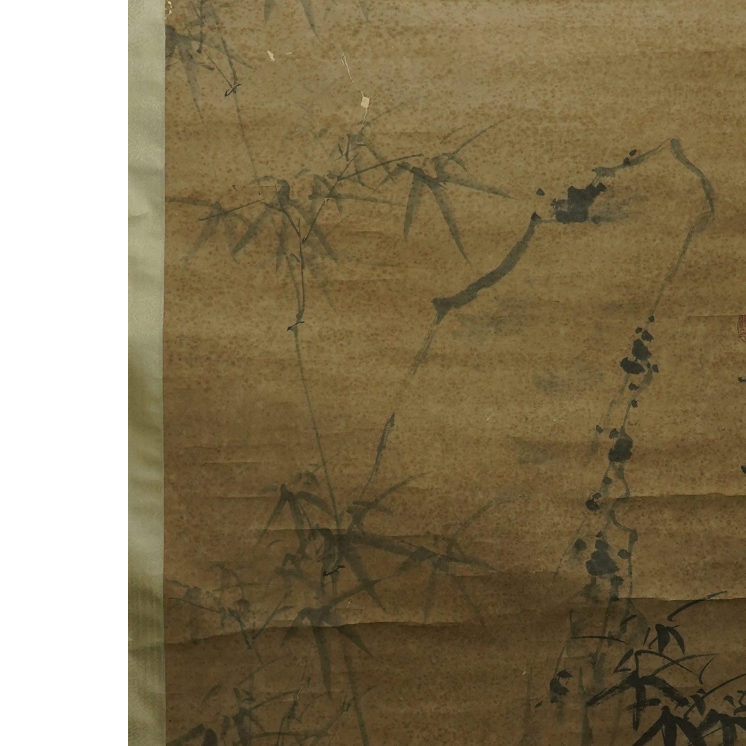 LS030 竹石图 92*173(14.32) 纸本镜片 FL