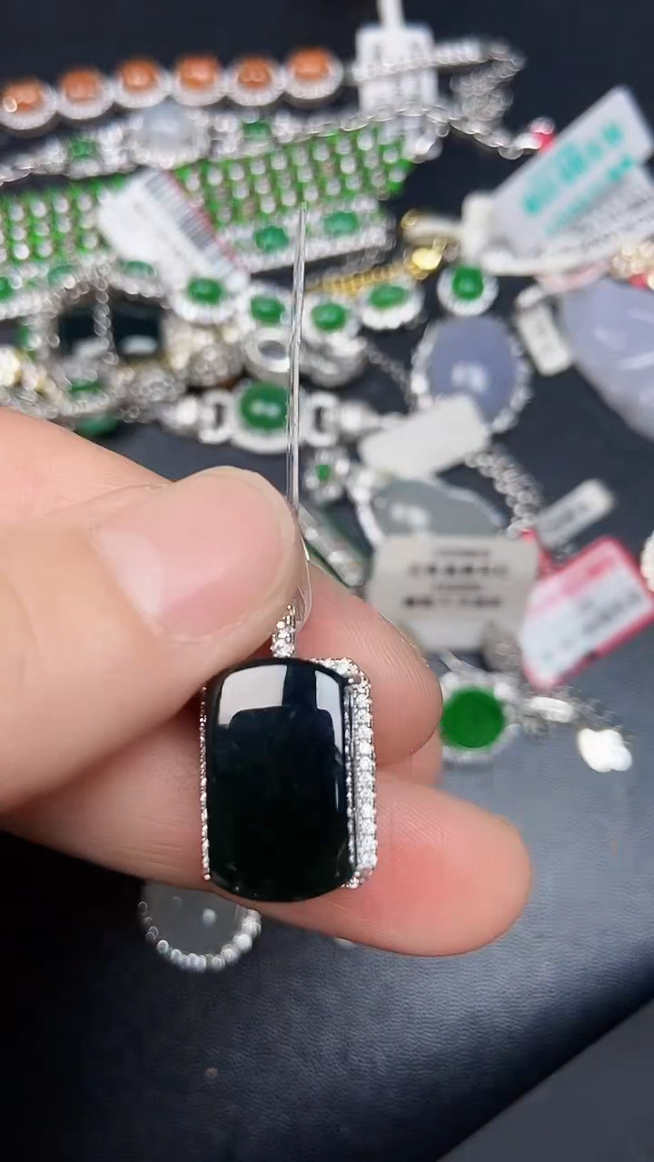 银S925镶嵌戒指翡翠3220