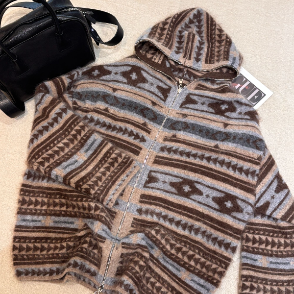 chalan  冬款羊绒帽子羊毛毛衣开衫H25D01126