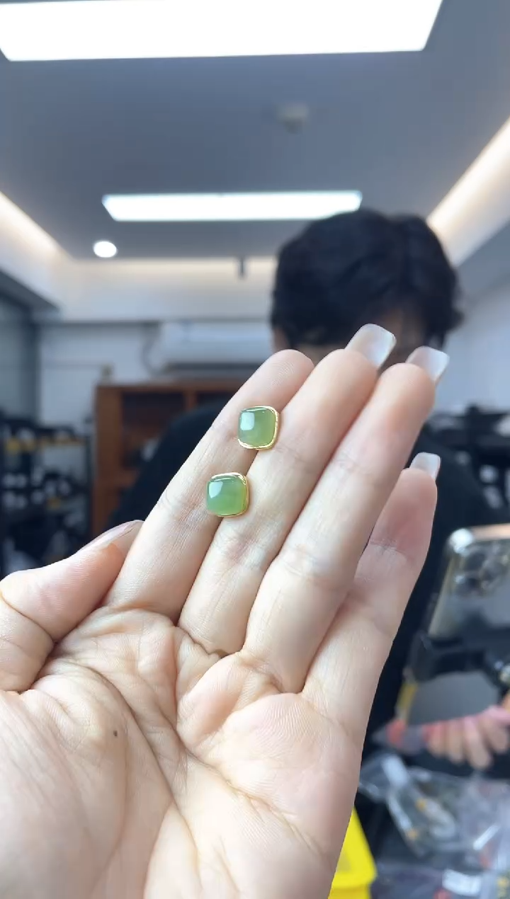 和田玉银S925镶嵌耳饰多样性一件发货